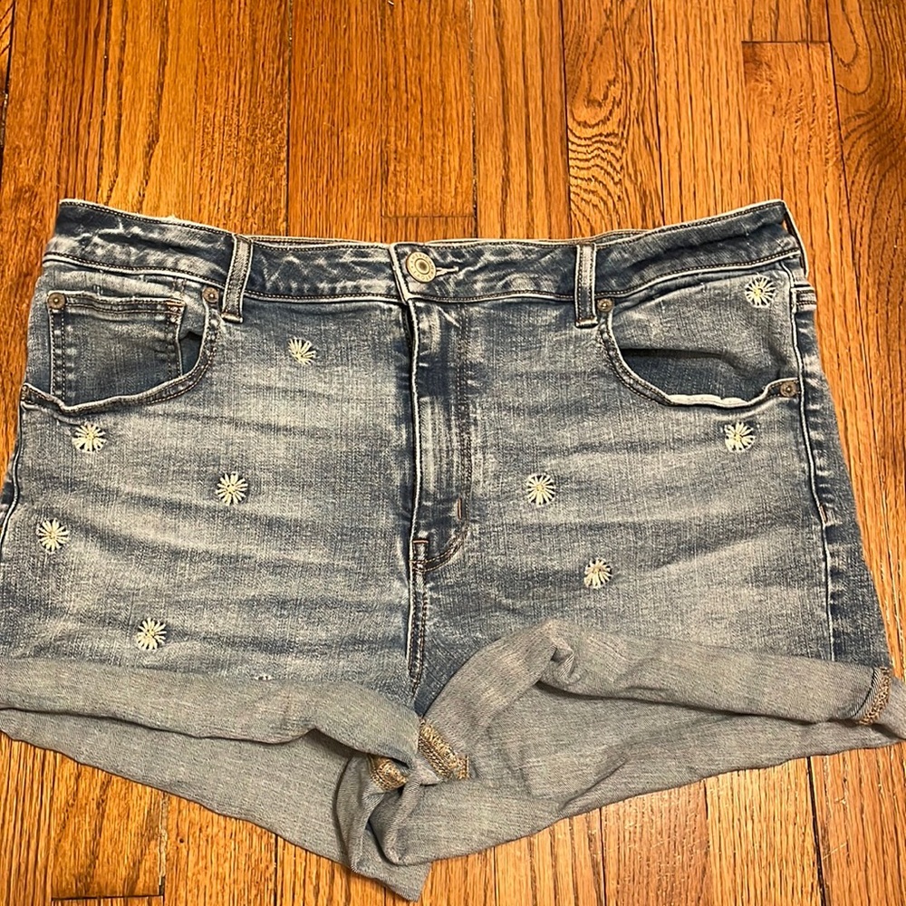 Floral embroidered AE shorts